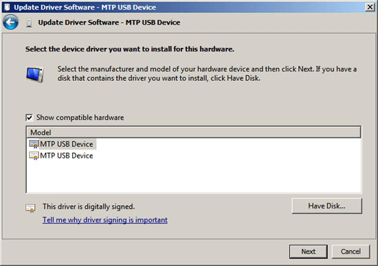 windows 7 mtp driver download